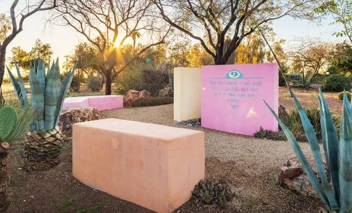 12 steps painted on concrete blocks - Cottonwood Tucson behavioral health and addiction treatment