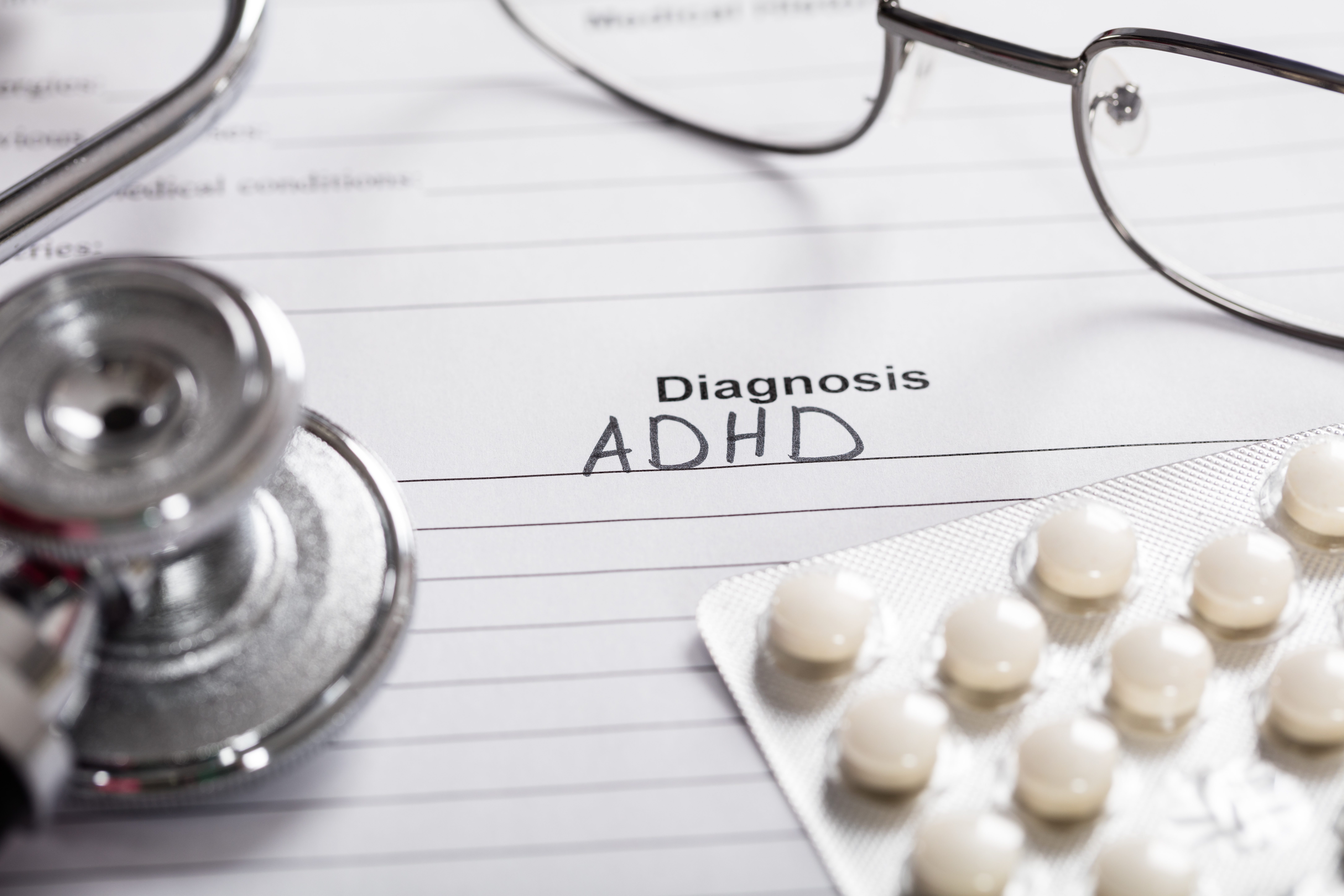 ADHD medication - does ADHD cause addiction concept